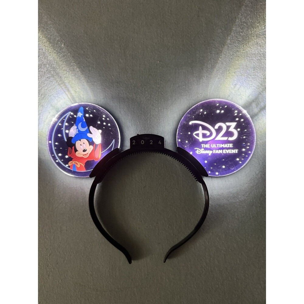 D23 Ultimate Disney Fan Event Mickey Mouse Glow Light Up Ears - 2024